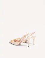 Valentino Vlogo Signature Slingback Calfskin Pump With Jewel Logo 80Mm - Image 4